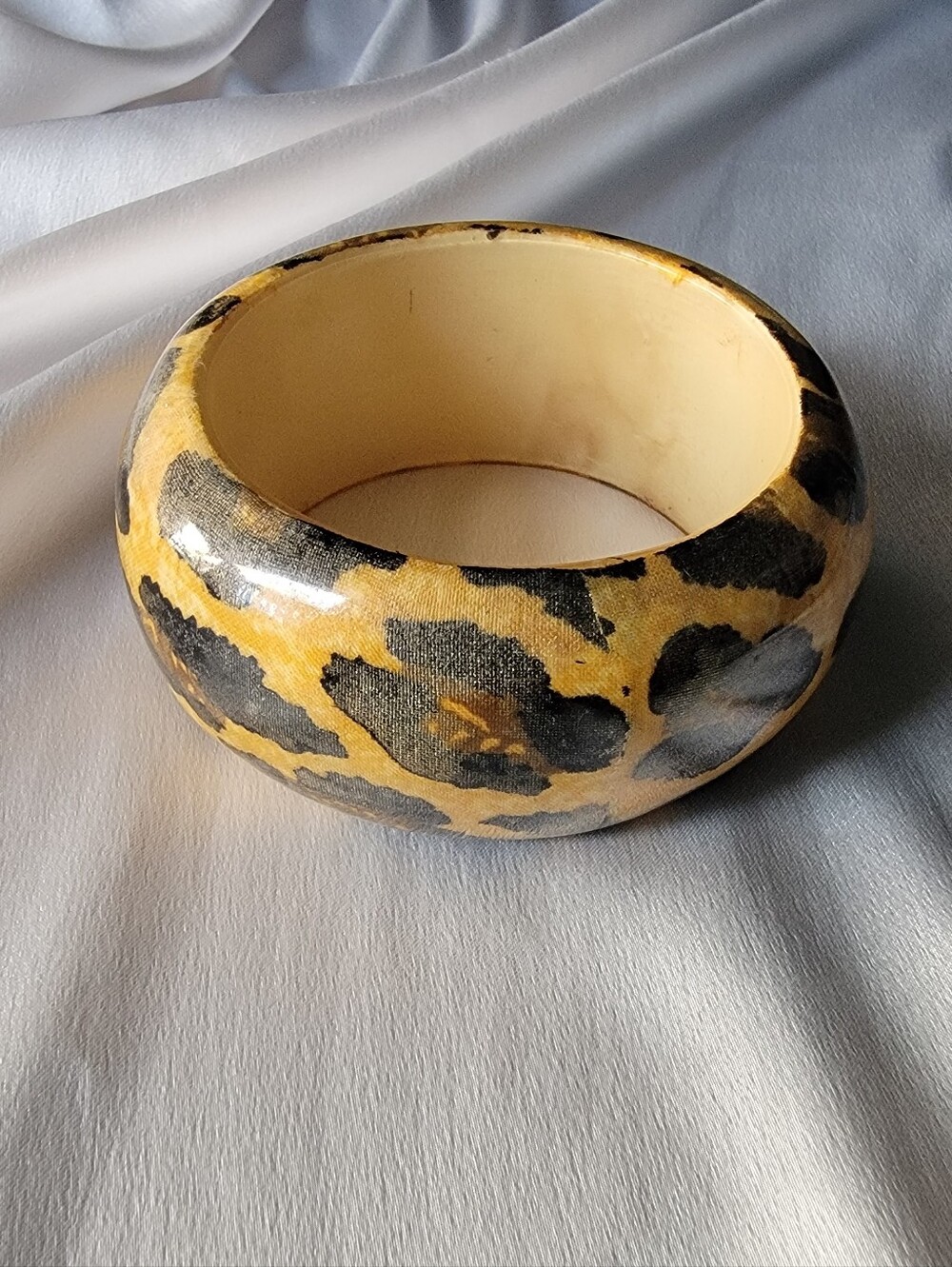 Animal Print Resin Bangle Bracelet